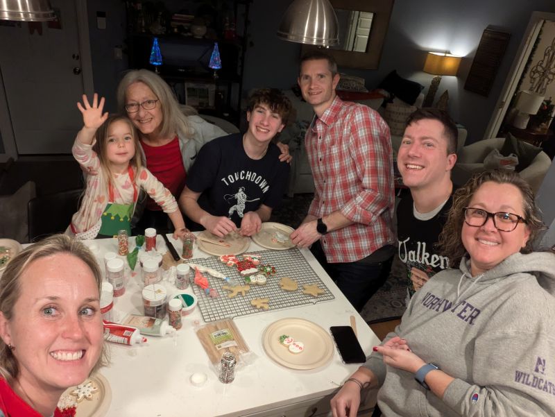 Making Cookies for Santa with Eric's Family