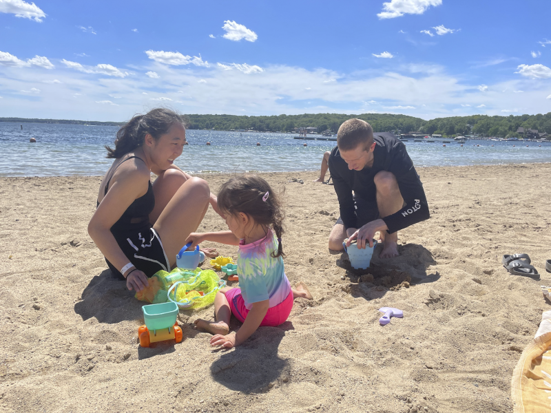 Buckets at the Beach With Our Niece