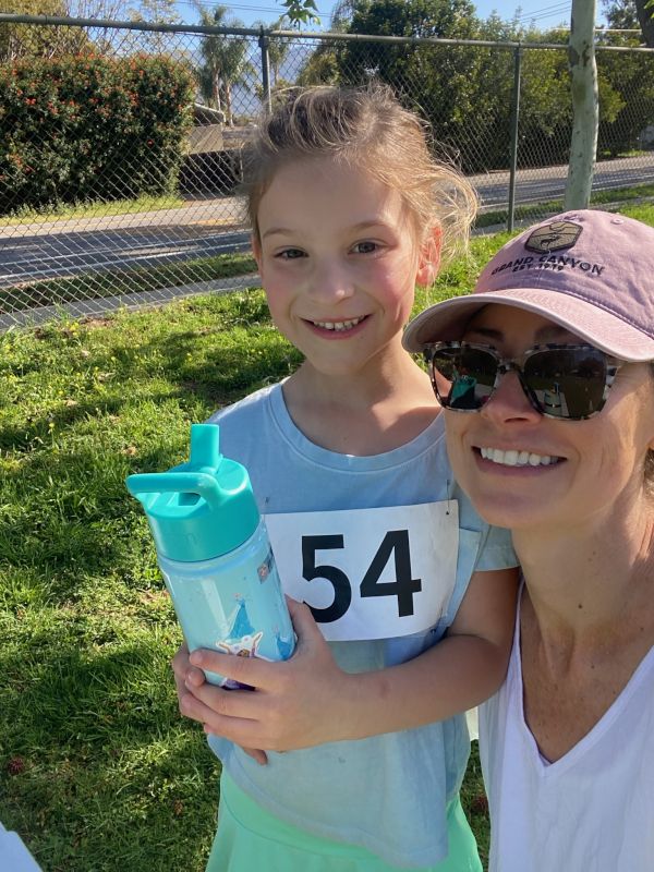 Christine and Ellie at a School Jog-a-Thon