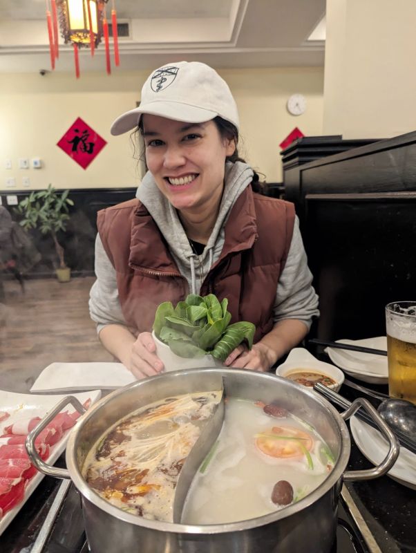 Abby Eating Hot Pot
