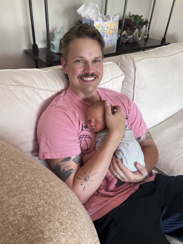 Matt Meeting Our Littlest Nephew