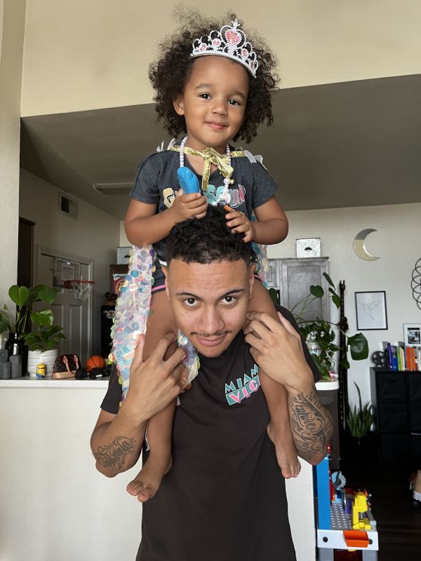 Terrence Playing with His Cousin