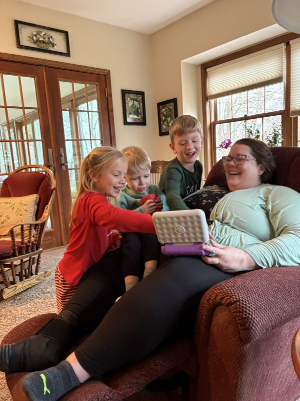 Kate Playing with Nieces  and Nephews