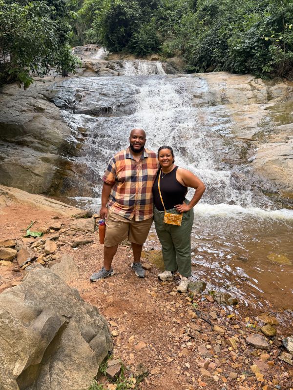 Visiting a Waterfall in Ghana